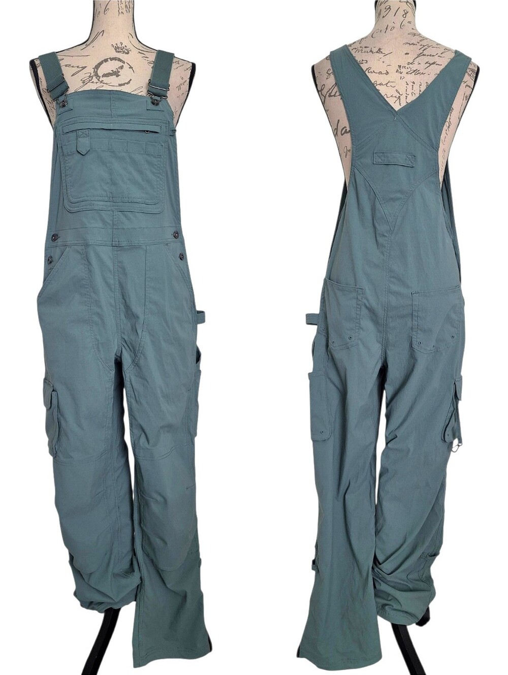 Duluth trading co. heirloom Womens Green Gardening Bib Overalls Size XS utility